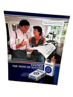1984 Vantage Cigarettes Print Ad The Taste Of Success Newspaper Photo